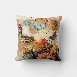 Coussin Collage papillon vintage