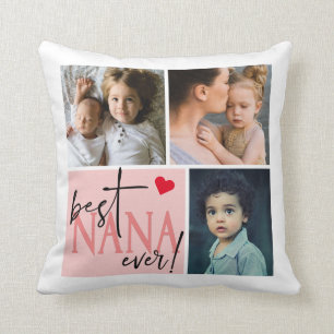 Coussin Collage photo Best Nana Ever