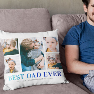 Coussin Collage photo de Best Dad Ever
