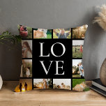 Coussin Collage photo de famille d'amour personnalisé<br><div class="desc">Collage photo de famille d'amour oreiller à lancer personnalisé</div>