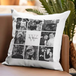 Coussin Collage photo de famille personnalisée<br><div class="desc">collage photo</div>