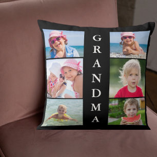 Coussin Collage photo de grand-mère