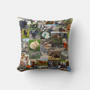 Coussin Collage photo de la ferme,