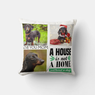 Coussin Collage photo de la troisième fête des mères avec 