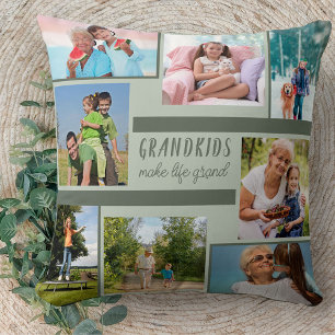Coussin Collage photo et citation pour grands-parents - Ve