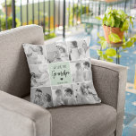 Coussin Collage Photo Meilleur Grand-Père Ever Pastel Mint<br><div class="desc">Cette belle photo de collage est la façon parfaite d'express votre amour pour votre grand-père. Doté du message chaleureux "We love you grand-pa" en lettres élégantes contre un arrière - plan de menthe pastel apaisant, ce morceau reflète la chaleur et l'affection que vous ressentez pour votre grand-père. Le design de...</div>