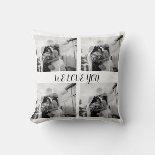 Coussin Collage photo moderne famille jeté personnalisé