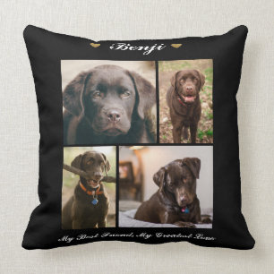 Coussin Collage photo moderne Milestone Keepsaké Chiens Ch