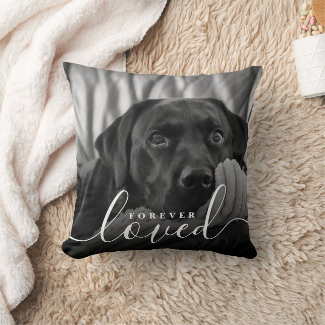 Coussin Collage photo monogrammé Mémorial animal de compag (Couverture)