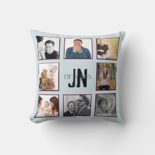 Coussin Collage photo N'IMPORTE QUELLE Occasion Monogramme