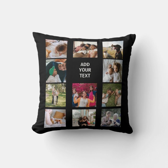 Coussin Collage photo personnalisé 11 (Recto)