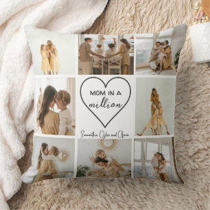 Coussin Collage photo personnalisé   "Maman en un million 