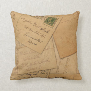 Coussin Collage vintage de carte postale