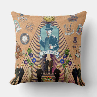 Coussin Collage vintage Retro avec dentelle et fleurs