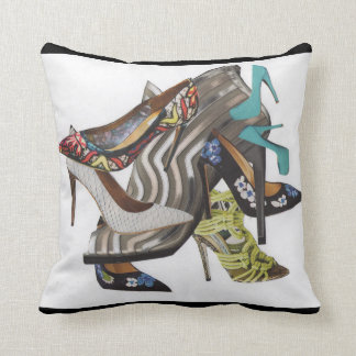 Coussin collaged d'impression de talons stylets