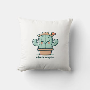 Coussin Collé sur toi Cactus Conception de plante mignonne