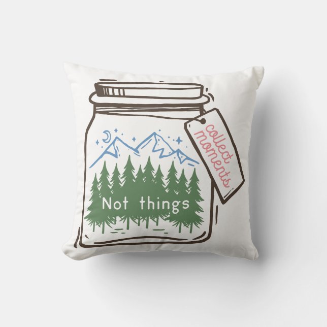 Coussin Collect Moments Cool Citation Camping (Recto)