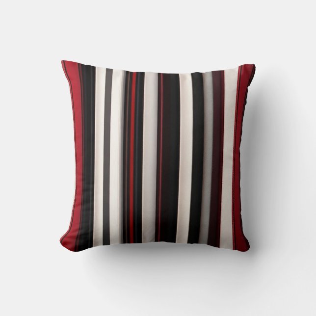 Coussin Collection Abstraite Red Black Lines tendance (Recto)