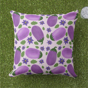 Coussin Collection Blush & Bloom Aubergine – Lilas Doux