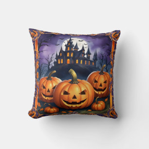 Coussin Collection d'automne Citrouille Halloween moderne