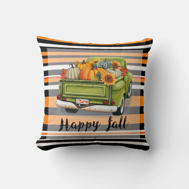 Coussin Collection d'automne de Thanksgiving à la mode (Recto)
