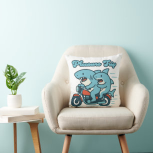 Coussin Collection de caricatures de requin pour le plaisi