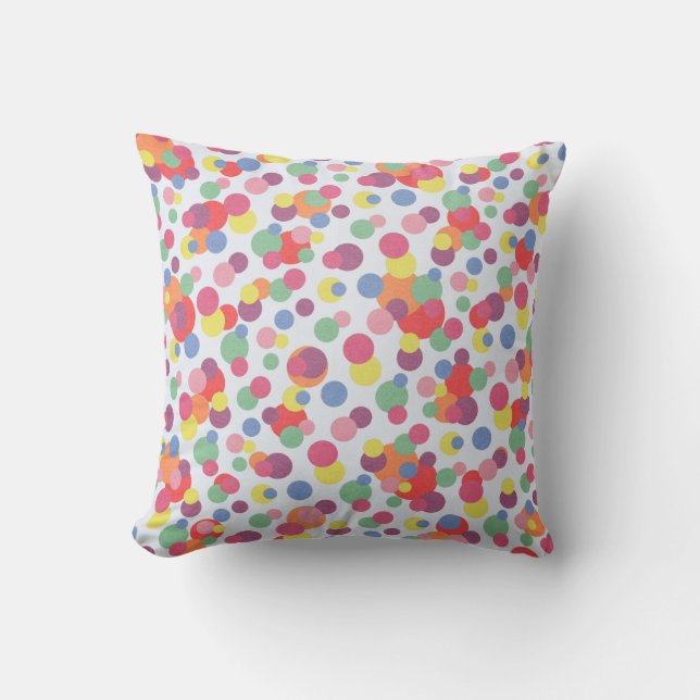 Coussin Collection de cercles colorés (Recto)