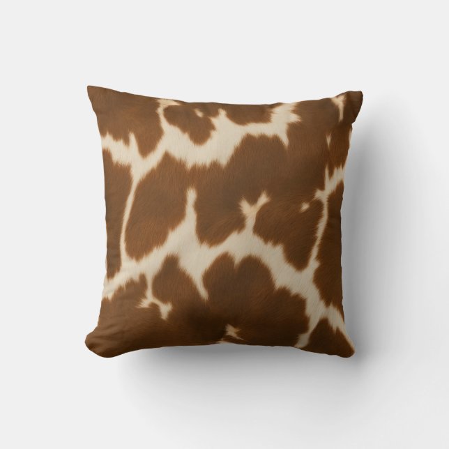 Coussin Collection de Cuir Faux Vache Elégante Populaire (Recto)