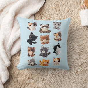 Coussin Collection de jouets peluche pour chat