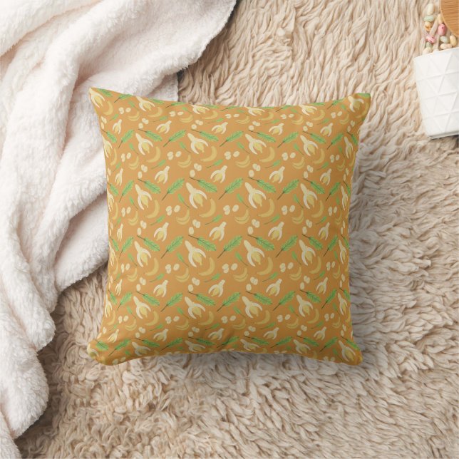 Coussin Collection de Motifs de paniers de fruits - Banane (Couverture)