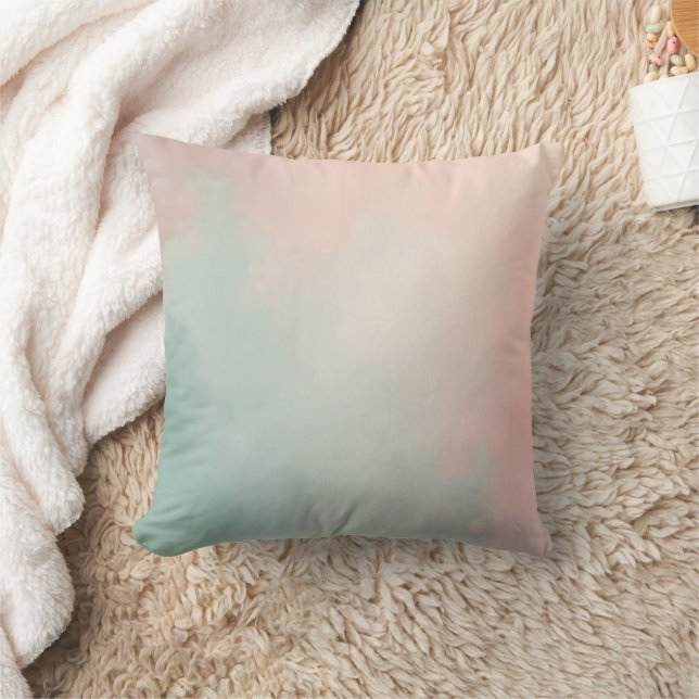 Coussin Collection de rose poudré mint abstraite populaire (Couverture)