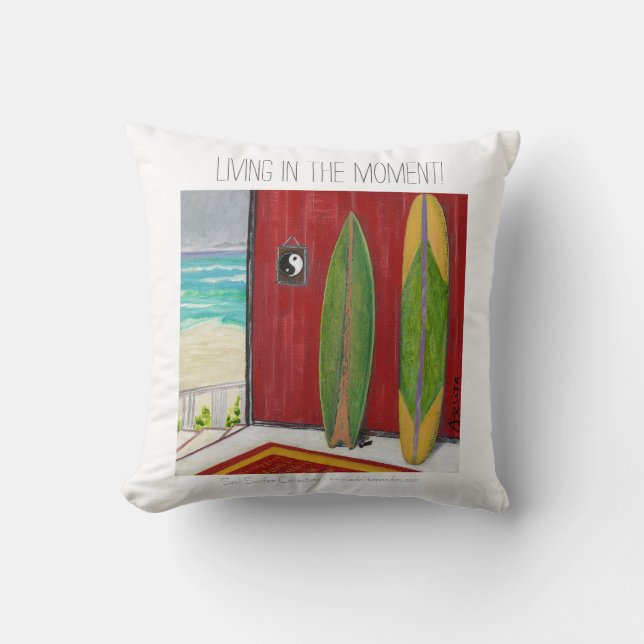 Coussin Collection de surfer d'âme de LivingInTheMoment (Recto)