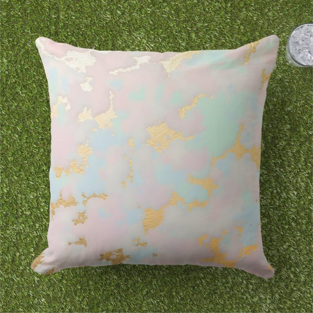 Coussin Collection Luxe Rose Pâle Menthe Or Populaire (Herbe)