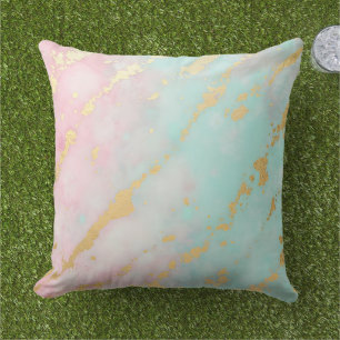 Coussin Collection Luxe Rose Pâle Menthe Or Tendance
