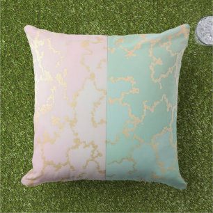 Coussin Collection Luxe Tendance Rose Pâle Menthe Or