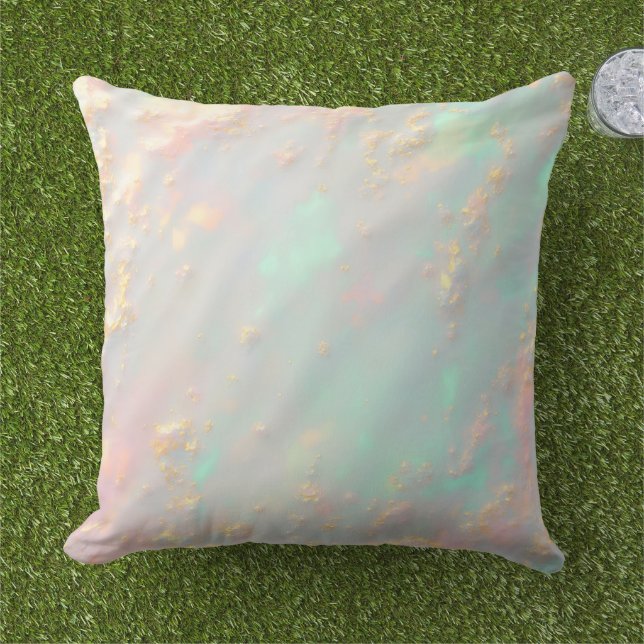 Coussin Collection Luxueuse Tendance Rose Pâle Menthe Or (Herbe)