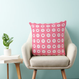 Coussin Collection moderne d'amour du coeur rose