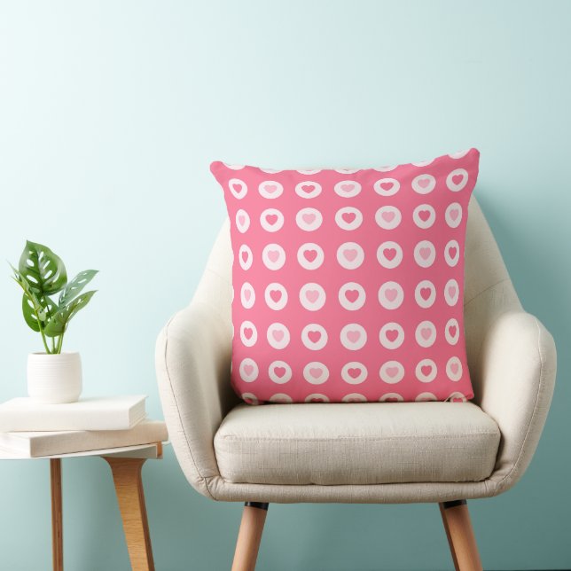 Coussin Collection moderne d'amour du coeur rose (Chaise)