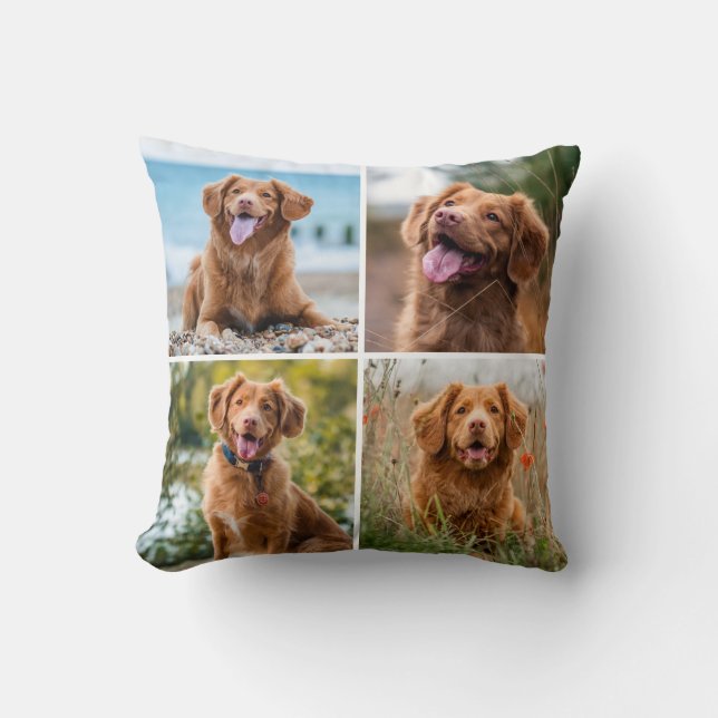 Coussin Collection photo moderne Chien blanc (Recto)