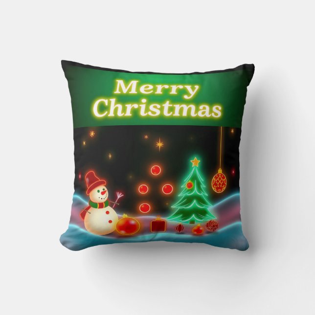 Coussin Collection populaire Noël Neon Holiday (Recto)