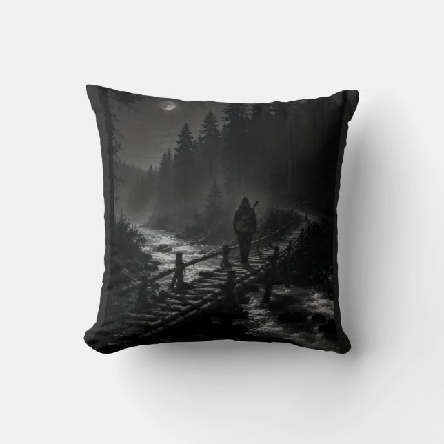 Coussin Collection Wanderer WO07 – Pont en bois au clair d (Recto)