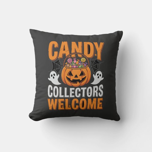 Coussin Collectionneurs de bonbons bienvenue citrouille d' (Recto)