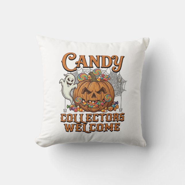 Coussin Collectionneurs de bonbons bienvenue citrouille fa (Recto)