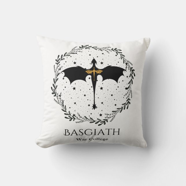 Coussin Collège de guerre de Basgiath Pillow - Quatrième E (Recto)