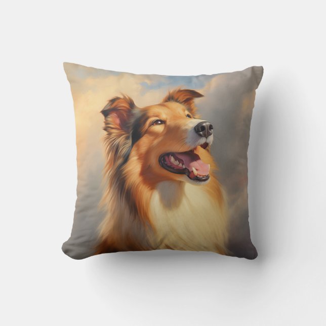 Coussin Collie rugueuse / Collie écossais (Recto)