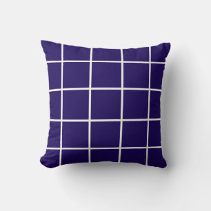 Coussin Collier bleu carré mosaïque géométrique