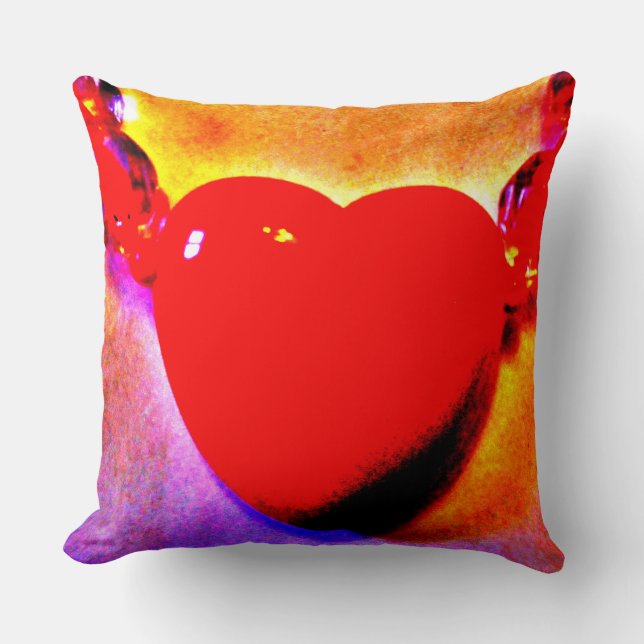 Coussin Collier de coeur rouge (Recto)