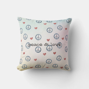 Coussin Collier de paix Aqua Pink Yellow Tie Dye