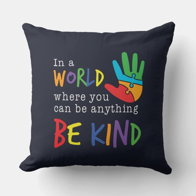 Coussin Coloful Motivation Mamie Anniversaire Sois Gentil (Recto)
