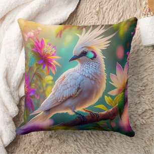 Coussin Colombe fantaisiste à plumage juvénile crêté